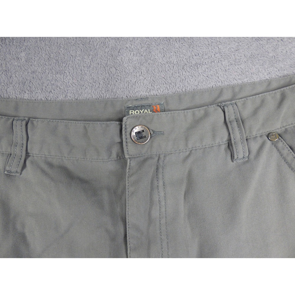 Royal Robbins Mens Gray Canvas Hiking Shorts Size 40 Nylon Outdoor Utility - Picture 2 of 8
